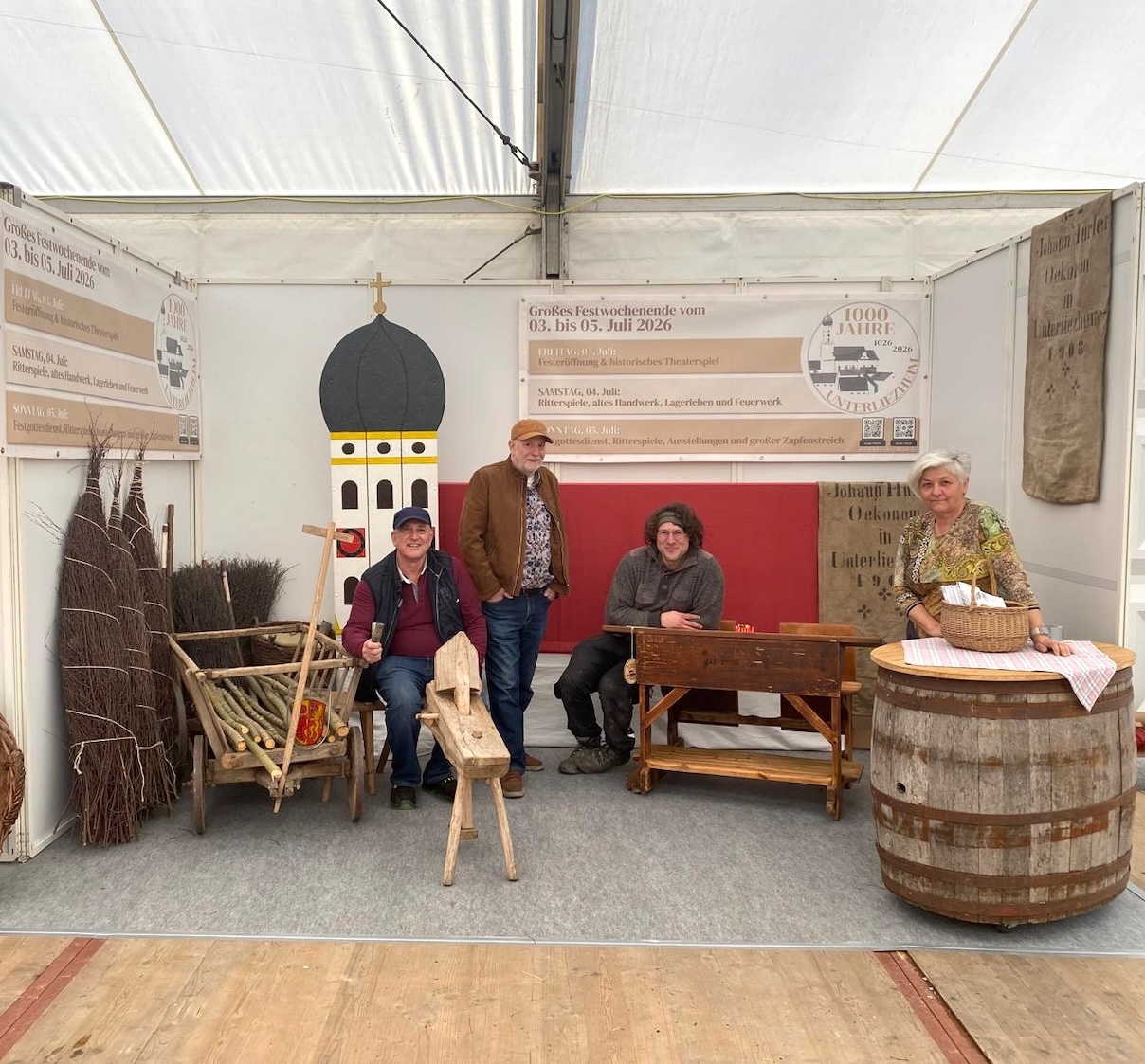 Der Stand ist fertig aufgebaut.